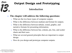 Output Design and Prototyping