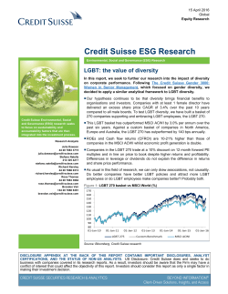 Credit Suisse ESG Research