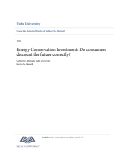 Energy Conservation Investment: Do consumers discount the future