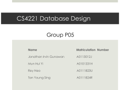 CS4221 Database Design