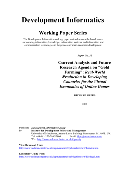 Current Analysis and Future Research Agenda on