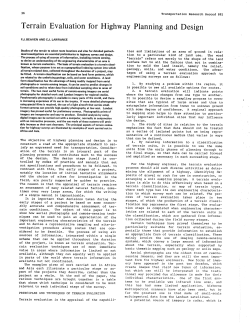 Terrain Evaluation for Highway Planning and Design