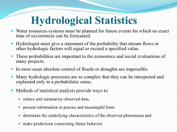 14. Hydrological Statistics