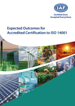 ISO 14001 Expected Outcomes - International Accreditation Forum