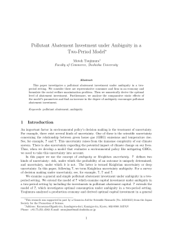 Pollutant Abatement Investment under Ambiguity in a Two