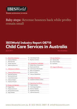 Child Care Services in Australia