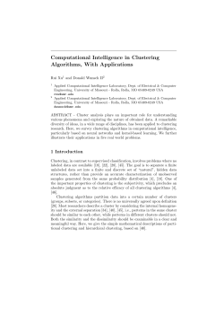 Computational Intelligence in Clustering