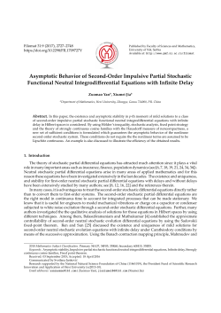 Asymptotic Behavior of Second-Order Impulsive Partial - PMF-a