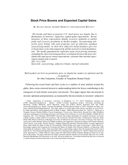 Stock Price Booms and Expected Capital Gains