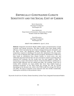 empirically-constrained climate sensitivity and the social cost of carbon