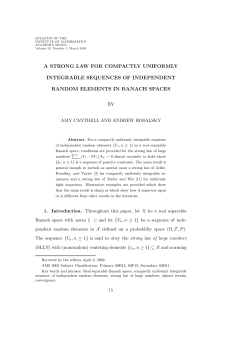 a strong law for compactly uniformly integrable sequences