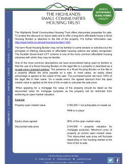 The Highlands Small Communities Housing Trust offers discounted