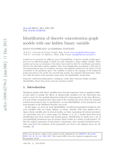 Identification of discrete concentration graph models with one