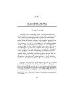 International Tribunals: A Rational Choice Analysis