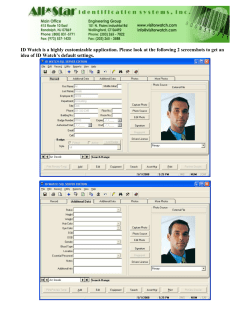 ID Watch Custom Screens - All-Star Identification Systems, Inc.