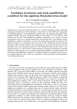 Euclidean invariance and weak-equilibrium condition for the