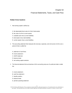 Chapter 02 Financial Statements, Taxes, and Cash Flow Multiple