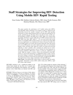 Staff Strategies for Improving HIV Detection Using Mobile HIV Rapid