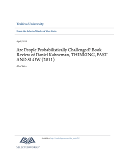 Are People Probabilistically Challenged? Book Review of Daniel