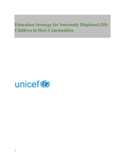 Education Strategy for Internally Displaced (ID) Children