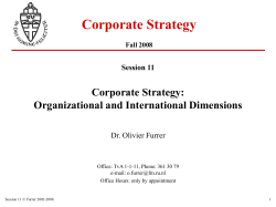 Corporate Strategy Session 11