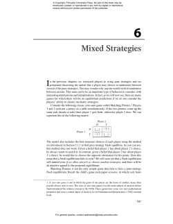 Chapter 6 Mixed Strategies