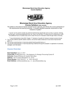 Reading Recovery - Mississippi Bend AEA