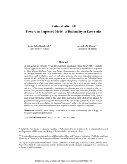 Rational After All Toward an Improved Model of Rationality in