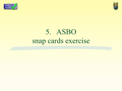 ASBO Snap cards exercise