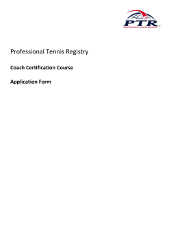 PTR Course Application Form 2017