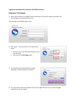 PINSafe Document for Trust Laptop Users