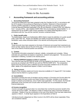Exemplar Accounting Policies and Notes to the Accounts