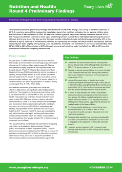 Nutrition and Health: Round 4 Preliminary Findings
