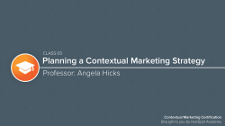 Planning a Contextual Marketing Strategy