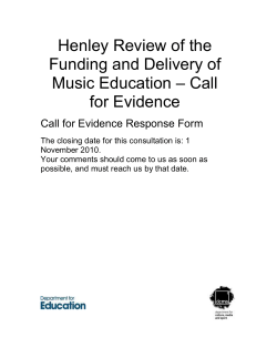review response form FINALCumbria – Call for Evidence