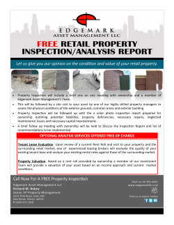 Let us give you our opinion on the condifion and value of your retail