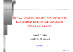 Suresh P. Sethi Gerald. L. Thompson