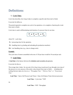 Manufacturing Lead Time