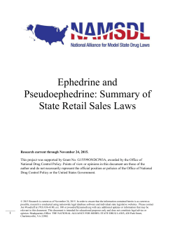 Ephedrine and Pseudoephedrine - The National Alliance for Model
