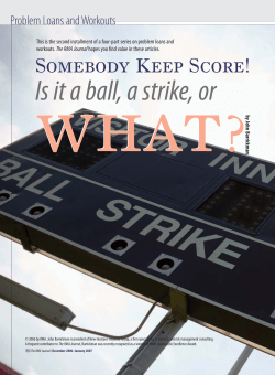 Somebody Keep Score! Is it a ball, a strike or What?