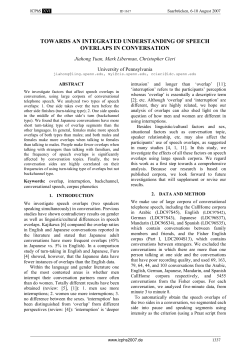 Towards an Integrated Understanding of Speech Overlaps in
