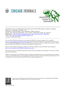 Correlations between Sequential Timing Decisions Do Not