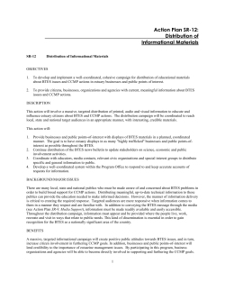 Action Plan SR-12: Distribution of Informational Materials