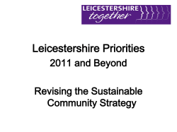sustainable community strategy and local area agreement