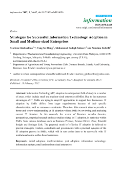 Strategies for Successful Information Technology Adoption in