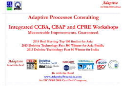 CBAP - Adaptive Processes