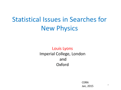 Statistical Issues in Searches for New Physics