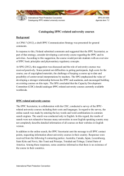 Cataloguing IPPC-related university courses
