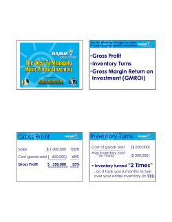 Gross Profit Inventory Turns