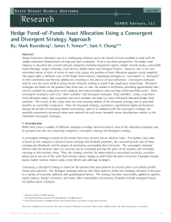 Hedge Fund of Fund AA Using a Convergent and Divergent Strategy